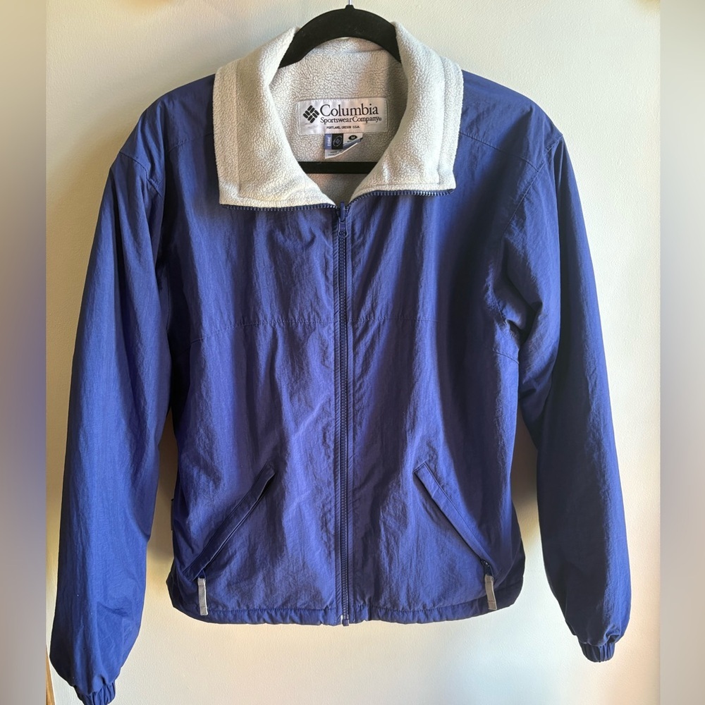 Vintage Columbia Sportswear Womens Interchange Jacket Full Zip Blue Size Medium